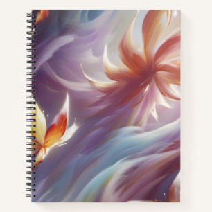 Carnet Papillon stylisé et fleur