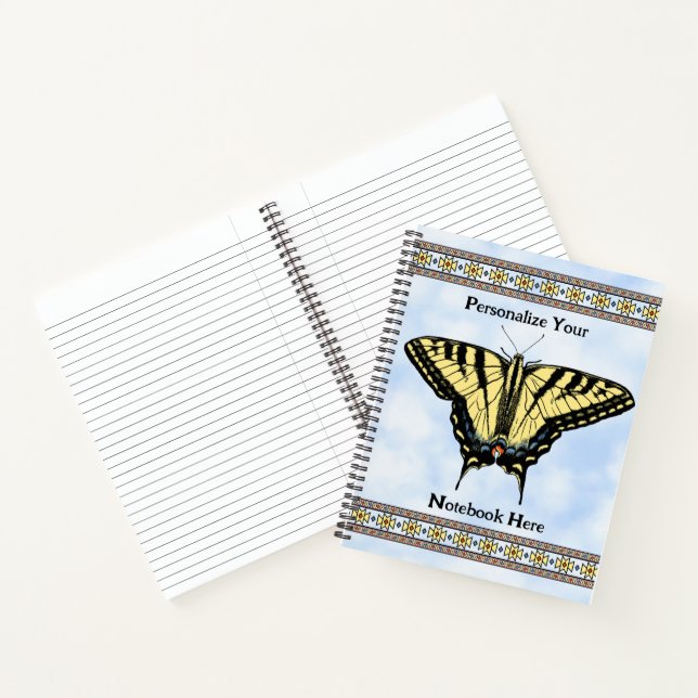 Carnet Papillon Swallowtail Jaune du Sud-Ouest Personnali (Intérieur)