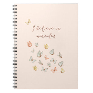Carnet Papillons Aquarellés rose Fille