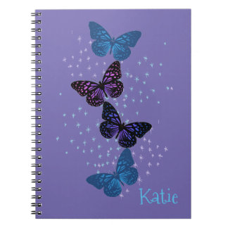 Carnet Papillons bleu violet