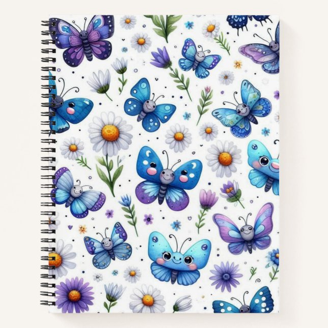 Carnet Papillons bleus (Devant)