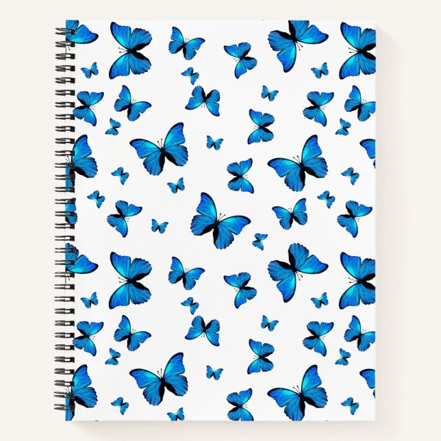 Carnet Papillons bleus mignons (Devant)