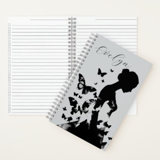 Carnet Papillons de Ballerine Éthérée Nom Monochrome