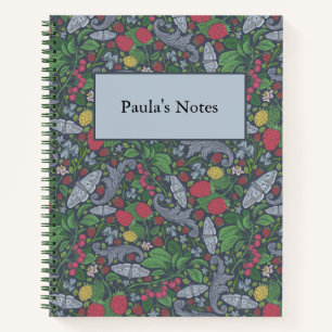 Carnet Papillons de fleurs de souci Œillets Vintage Baies