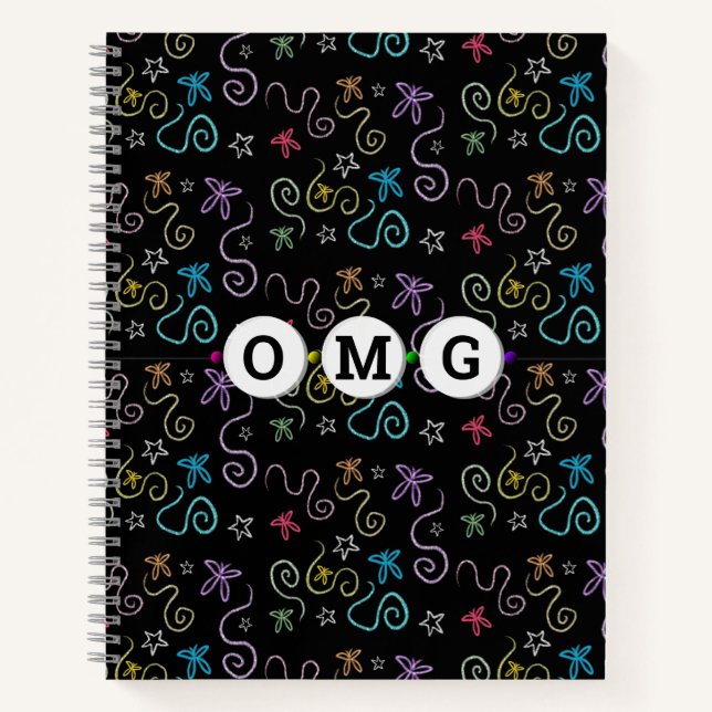 Carnet Papillons de Parties scintillant - Faux Motif (Devant)
