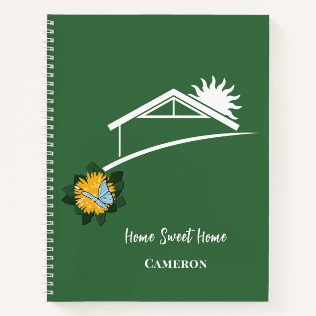 Carnet Papillons de Pissenlit Nom Code QR Home Sweet Home (Devant)