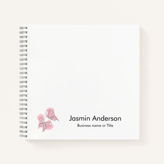 Carnet Papillons élégants modernes minimaux (Devant)