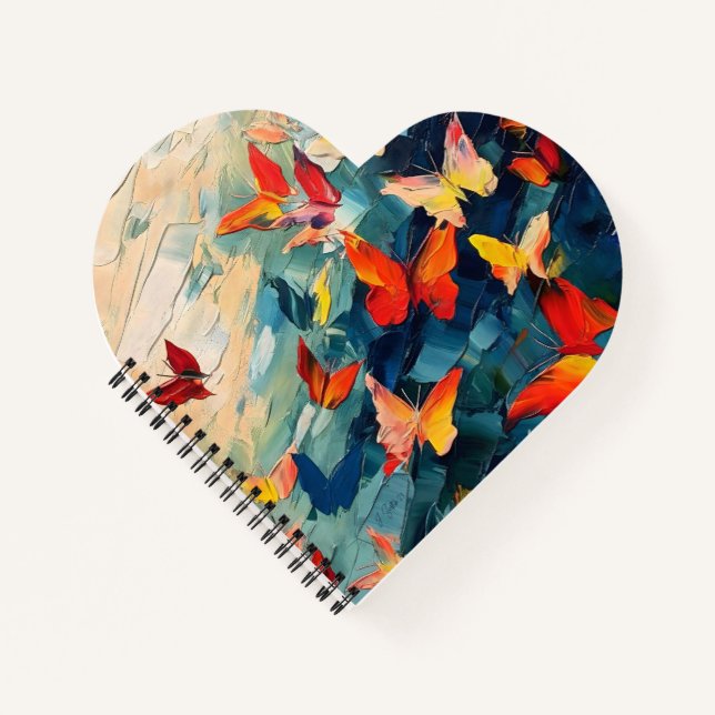 Carnet Papillons en Mouvement – Vol Abstrait Expressif (Devant)