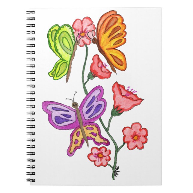 Carnet Papillons et fleurs (Devant)