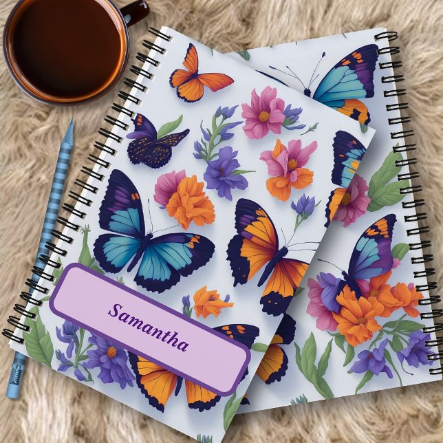 Carnet Papillons et fleurs vibrants  (Créateur téléchargé)
