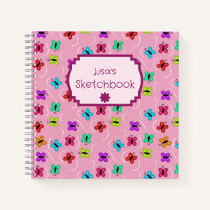 Carnet Papillons et points colorés