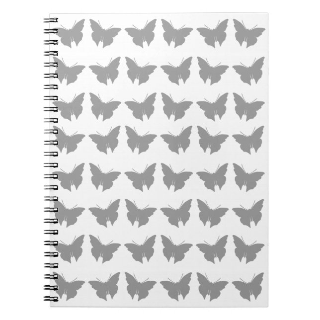 Carnet Papillons gris gras (Devant)