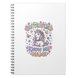 Carnet Papillons Licorne Connaissent Mon Nom Charmant Art
