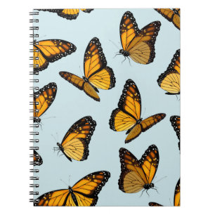 Carnet Papillons Monarque colorés Illustration Vintage