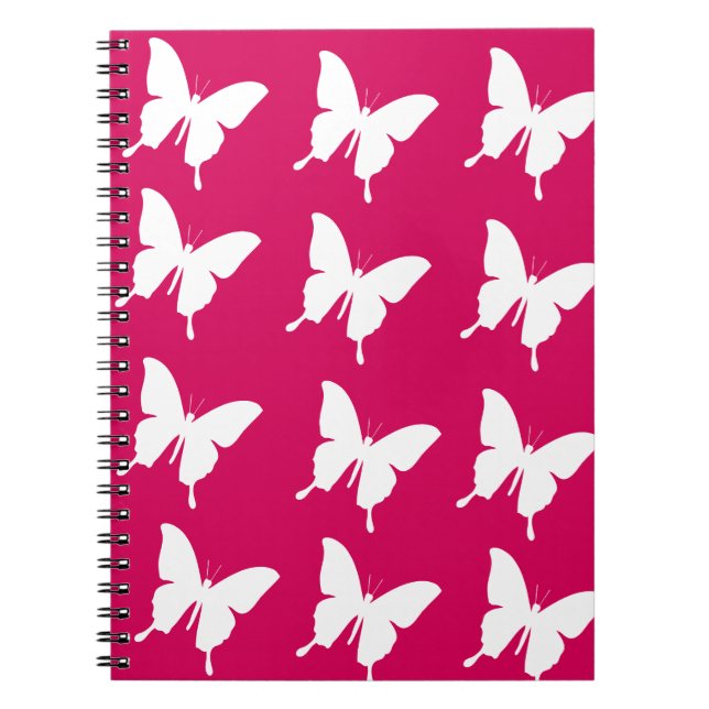 Carnet Papillons monarques roses (Devant)
