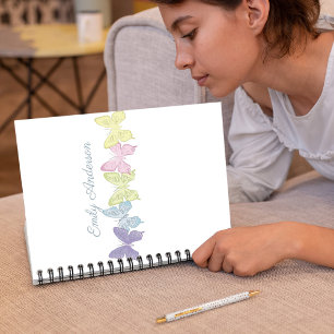 Carnet Papillons Pastel Cute Personnalisé