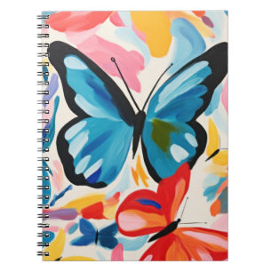 Carnet Papillons peinture abstraite.