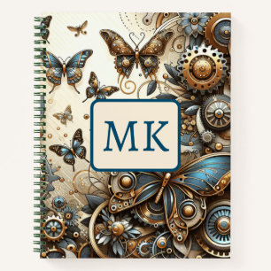 Carnet Papillons Steampunk Vintage 