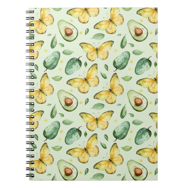 Carnet Papillons verts d'avocat Anniversaire (Devant)