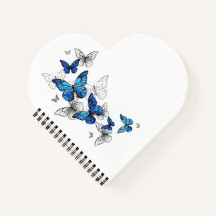 Carnet Papillons volants bleus Morpho