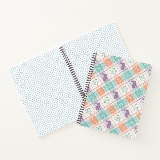 Carnet Pâques à carreaux et à plaid   (Intérieur)