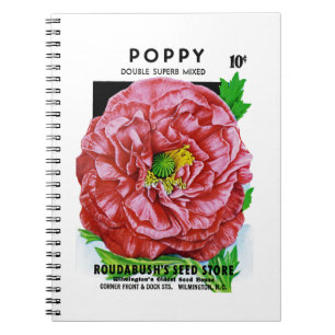 Carnet Paquet de semences Vintage Poppy
