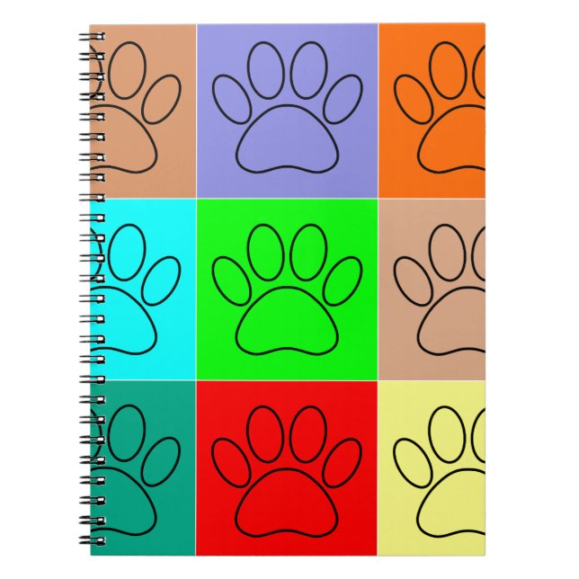 Carnet Paquets De Chiots Mignons En Carré (Devant)