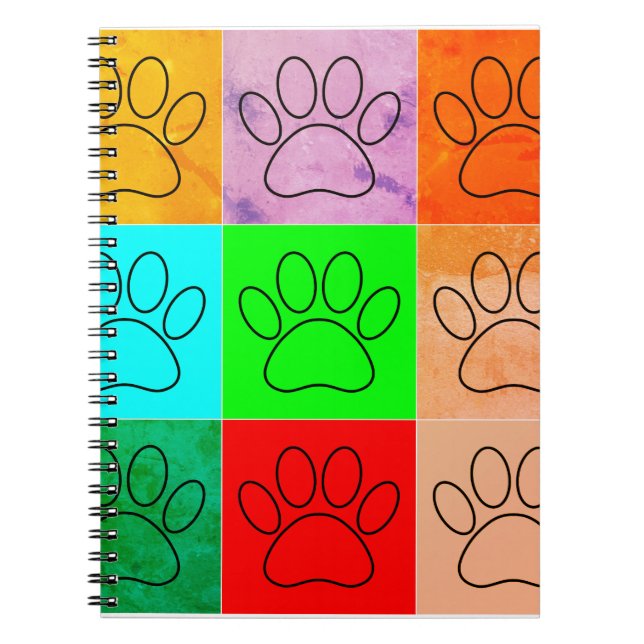 Carnet Paquets De Chiots Mignons En Carré (Devant)