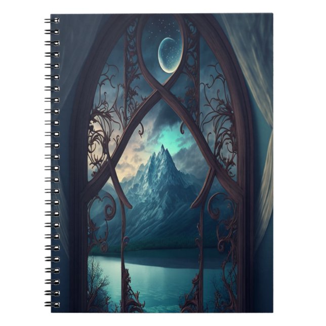 Carnet Par la fenêtre Lune (Devant)