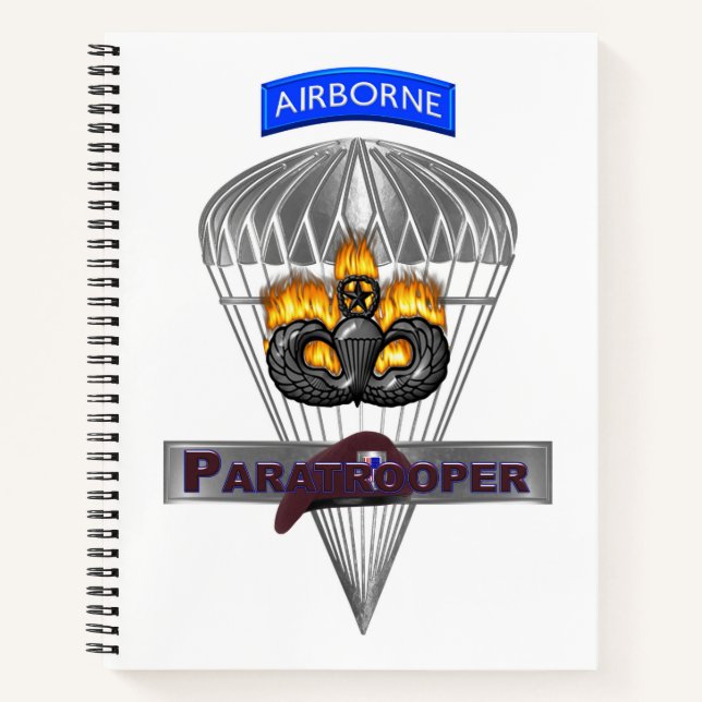 Carnet Parachutiste aéroporté spécialement conçu (Devant)