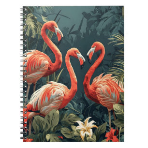 Carnet Paradis du Flamant rose tropical : carte postale V