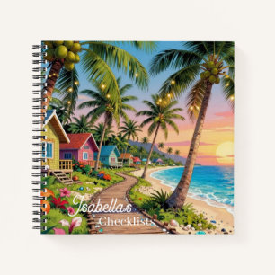 Carnet Paradis tropical Cottage côtier au bord de la mer