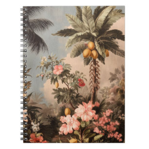 Carnet Paradis tropical vintage avec palmiers