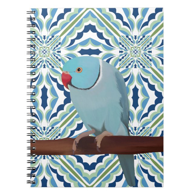 Carnet Parakeet Blue Indian Ringneck (Devant)