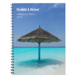 Carnet Parapluie de chaume sur les plans de mariage de pl