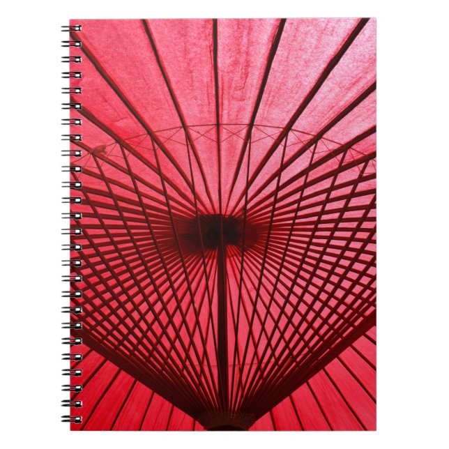 Carnet Parapluie de papier à huile rouge (Devant)