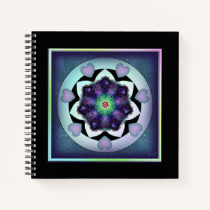 Carnet Parapluie violet & coeurs .7