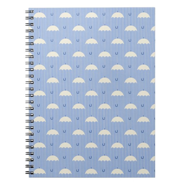 Carnet Parapluies dans le Bleu (Devant)