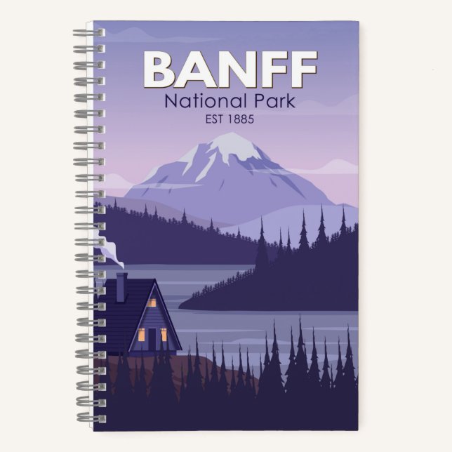 Carnet Parc national Banff Canada Vintage Voyage (Recto)