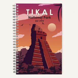 Carnet Parc national de Tikal Guatemala Vintage