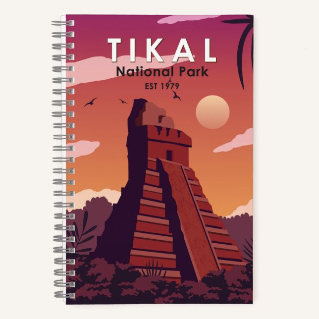 Carnet Parc national de Tikal Guatemala Vintage (Recto)