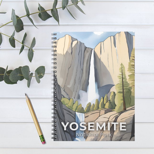 Carnet Parc national de Yosemite | Aquarelle (Créateur téléchargé)