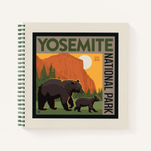 Carnet Parc national de Yosemite Famille d'ours