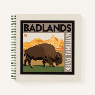 Carnet Parc national des Badlands Buffalo