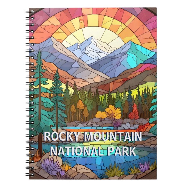 Carnet Parc national des Rocheuses Faux Verre Tiré (Devant)