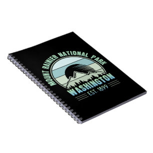 Carnet Parc national du Mont Rainier Washington USA Retro