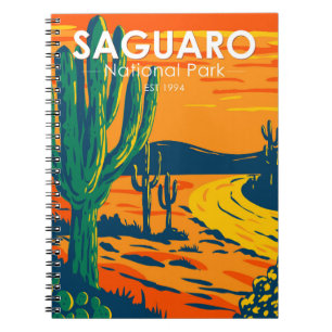 Carnet Parc national du Saguaro Arizona Vintage