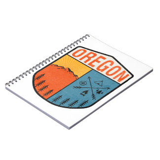 Carnet Parc national vintage de l'Oregon Portland Crater
