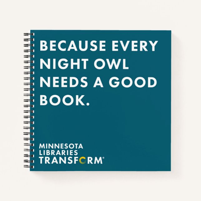 Carnet Parce que le portable Carré Owl (Devant)