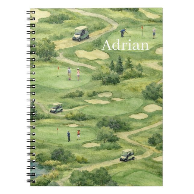 Carnet Parcours de golf personnalisé (Devant)